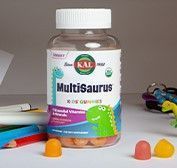 Витамины для детей жевательные KAL MultiSaurus 60 жев. конфет лимон, апельсин, клубника 21175 фото