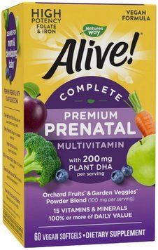 Мультивитаминный комплекс для беременных Nature's Way Alive! Premium Prenatal 60 вегетарианских капсул 22782 фото