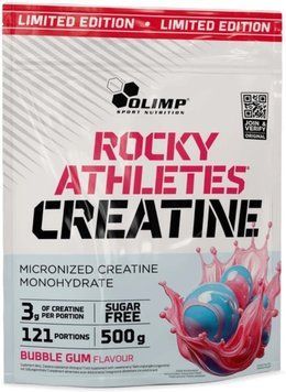 Креатин моногідрат для росту м'язів та витривалості Olimp Rocky Athletes Creatine Limited Edition 500 гр баблгам 3156185262 фото
