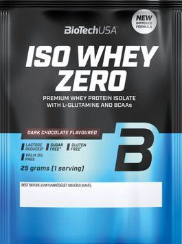 Сывороточный протеин BioTech Iso Whey Zero lactose free 25 г чорный шоколад 3838-25 фото