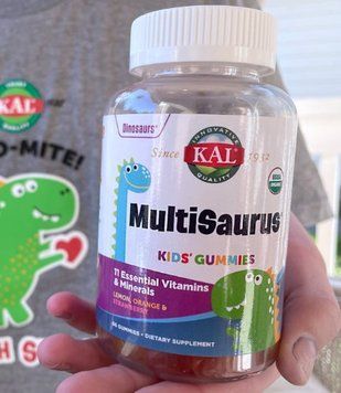 Витамины для детей жевательные KAL MultiSaurus 60 жев. конфет лимон, апельсин, клубника 21175 фото