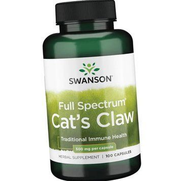 Котячий кіготь екстракт Swanson cat's Claw 500 mg Full Spectrum 100 капсул 19531 фото