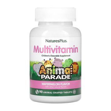 Вітаміни дитячі NaturesPlus Мультивітаміни для дітей Animal Parade 90 таблеток Кавун 2956572142 фото