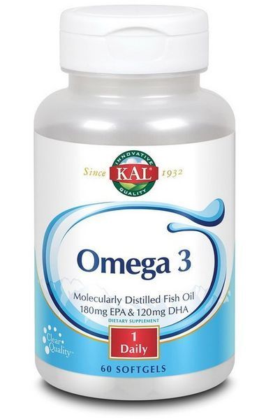 Омега-3 KAL Omega 3 60 гелевых капсул 19518 фото