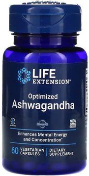 Экстракт ашваганды Life Extension Optimized Ashwagandha 60 раст капс 2956570399 фото