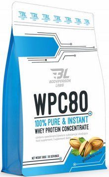 Концентрат сироваткового протеїну для чоловіків та жінок Bodyperson Labs WPC80 900 g фісташка 3028839748 фото