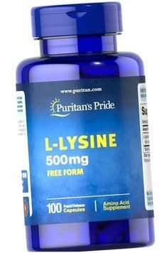 Л-лизин Puritan's Pride L-Lysine 500 mg 100 caps 6932 фото
