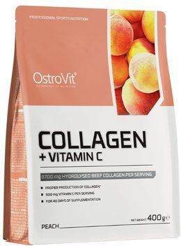 Коллаген + витамин С OstroVit Collagen + Vitamin C 400 г Персик 19239 фото