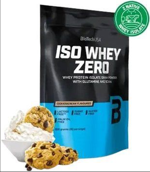 Чистий ізолят BioTech Iso Whey Zero lactose free 500 г печиво з кремом 3839-08 фото