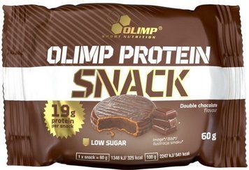 Протеїнове печиво Olimp Protein Snack 60 г подвійний шоколад 11771 фото