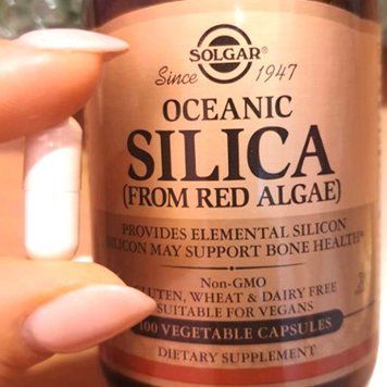 Океанічний кремній з червоних водоростей Solgar Oceanic Silica (from red algae) 100 рослинних капсул 18797 фото