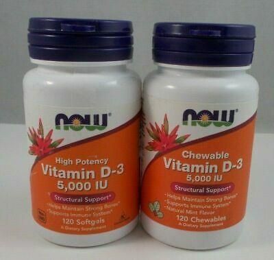 Вітамін D3 NOW Chewable Vitamin D-3 5000 IU 120 жев таб 9307 фото