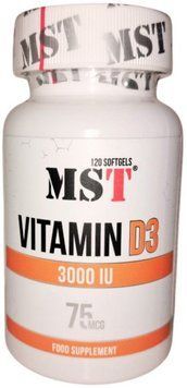 Витамин Д MST Vitamin D3 3000 IU (75 mcg) 120 softgels 23236 фото