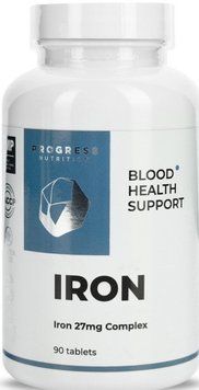 Залізо Progress Nutrition Iron 27 mg 90 tab 23020 фото