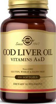 Витамины А и D из печени трески SOLGAR Cod Liver Oil Vitamins A&D 100 гел капс 2956576505 фото