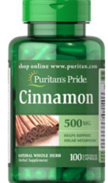 Кориця Puritan's Pride Cinnamon 500 mg 100 кап 10293 фото