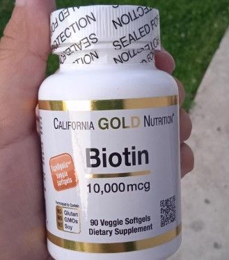 Биотин California Gold Nutrition Biotin 10 000 mcg 90 вег капсул 21151 фото