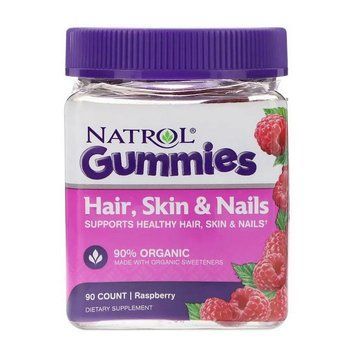 Для шкіри, волосся і нігтів Natrol Gummies Hair, Skin Nails 90 цукерок 11604 фото