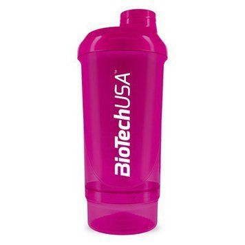 Шейкер BioTech Shaker Wave 2 in 1 500 мл розовый 8740 фото