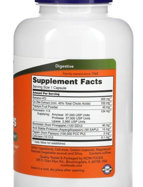Пищеварительные ферменты и энзимы NOW Foods Super Enzymes 180 капсул 7804 фото
