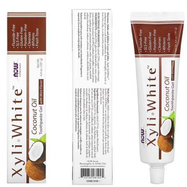 Зубна паста з ксилітолом Xyli White Toothpaste Gel кокосове масло та м'ята 21756 фото
