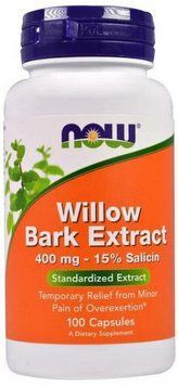 Экстракт ивы NOW Willow Bark Extract 400 mg 100 капсул 18381 фото