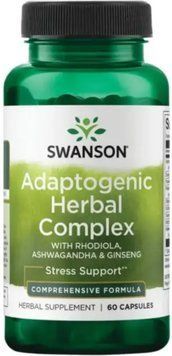 Екстракт родіоли й ашваганди Swanson Adaptogenic Herbal Swanson Adaptogenic Herbal Complex Rhodiola Ashwagandha Ginseng 60 капс 2956570260 фото