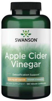Яблочный уксус в капсулах Swanson Apple Cider Vinegar High Potency 625mg 180 капс 2956575331 фото