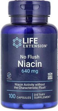 Витамины Life Extension Ниацин (витамин В3) No Flush Niacin 640 mg 100 капс 2956574390 фото
