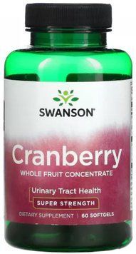 Клюква Swanson Cranberry Whole Fruit Concentrate Super Strength 420mg 60 sgels 2956571472 фото