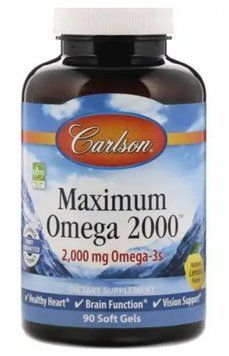 Максимум Омега Carlson Labs Maximum Omega 90 soft gels 18578 фото