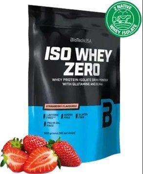 Білок BioTech Iso Whey Zero lactose free 500 г полуниця 3839-02 фото