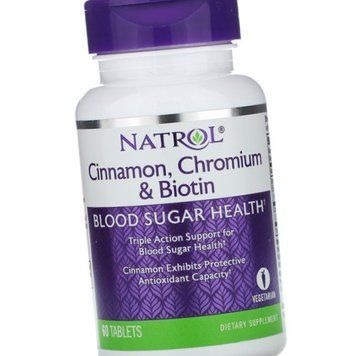 Екстракт Кориці, Хром, Біотин Natrol Natrol Cinnamon, Chromium Biotin 60 таблеток 18618 фото