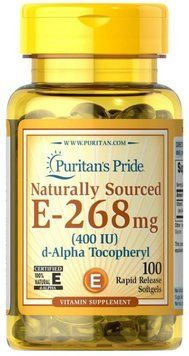Витамин Е Puritan's Pride Naturally Sourced E-268 mg 400 IU 100 caps 19146 фото