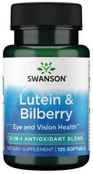 Лютеин и черника для зрения Swanson Lutein & Bilberry 120 капс 2956575350 фото