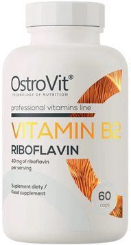 Вітамін В2 Рибофлавін OstroVit Vitamin B2 60 caps 23453 фото