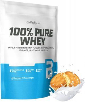 Протеїн ля набору BioTech 100% Pure Whey 454 g печиво з кремом 8727-11 фото