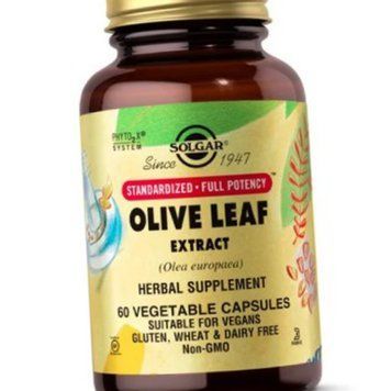 Екстракт листя оливи Солгар Solgar Olive Leaf Extract 60 капсул 18948 фото