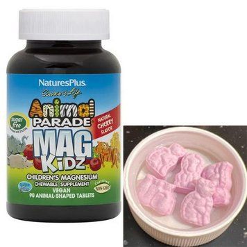 Магний цитрат для детей Natures Plus Animal Parade Mag Kidz 90 animal-shaped таблеток вишня 19944 фото