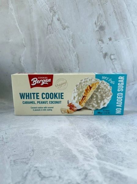 Протеїнове печиво з карамеллю та арахісом Bergen Original Milky Cookies Caramel Peanut 100 г 3156185266 фото