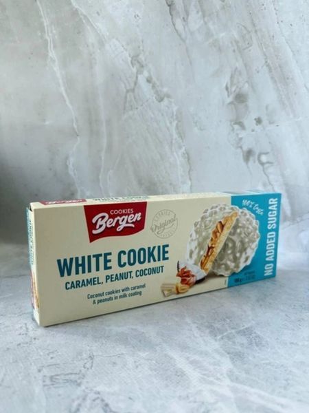 Протеїнове печиво з карамеллю та арахісом Bergen Original Milky Cookies Caramel Peanut 100 г 3156185266 фото