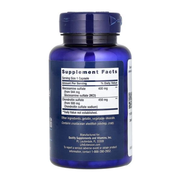 Глюкозамін хондроїтин для суглобів Life Extension Glucosamine Chondroitin 100 caps 2956573078 фото