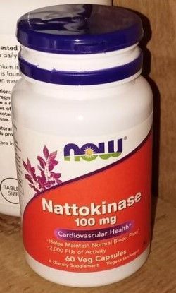 Наттокиназа NOW Nattokinase 100 mg 60 вегетарианских капсул 18876 фото