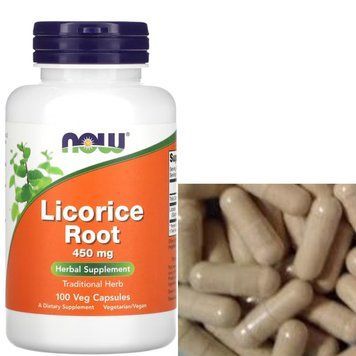 Корінь Лакриці (Солодки) Now Licorice Root 450 mg 100 veg caps 20110 фото