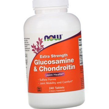 Глюкозамін і хондроїтин NOW Extra Strength Glucosamine & Chondroitin 240 таблеток 18461 фото