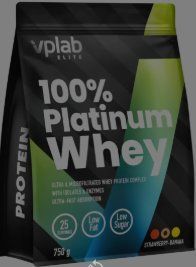 Протеин сывороточный VPlab 100% Platinum Whey 750g клубника банан 2956574274 фото