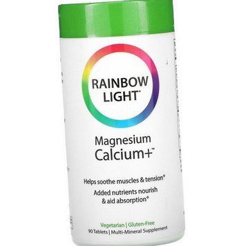 Магний Кальций Rainbow Light Magnesium Calcium + 90 таблеток 20423 фото