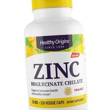 Цинк хелатный Healthy Origins Zinc Bisglycinate Chelate 50 mg 120 вег капсул 18369 фото