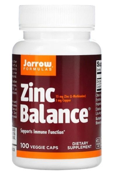 Цинк L-монометіонін Jarrow Formulas Zinc Balance 100 капсул 11611 фото