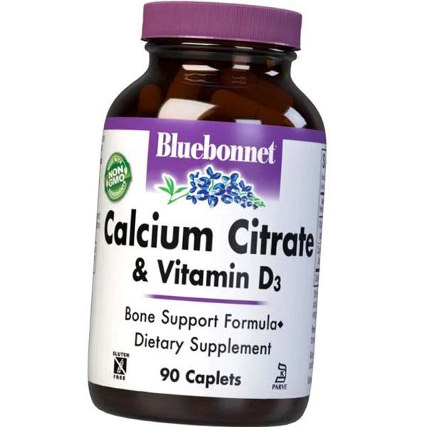 Кальций цитрат Д3 Bluebonnet Nutrition Calcium Citrate & Vitamin D3 90 таблеток 19822 фото